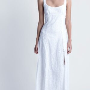 VESTIDO MIDI PERFORADO