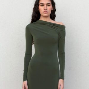 VESTIDO CAQUI