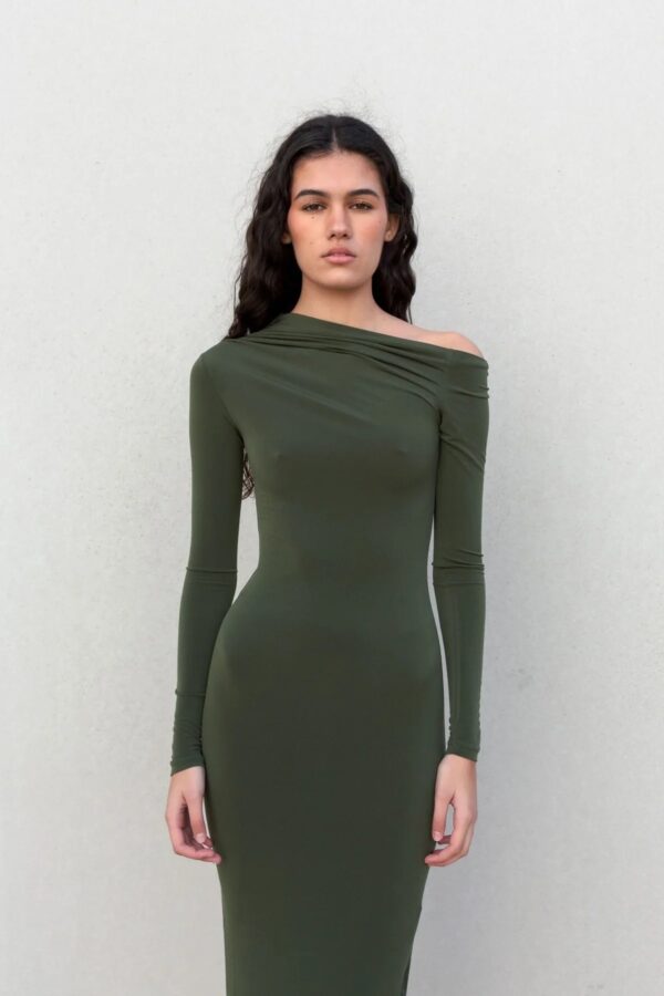 VESTIDO CAQUI