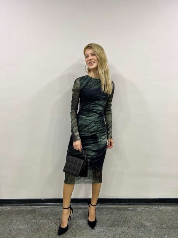 VESTIDO  TUL VERDE AGUA - Imagen 4