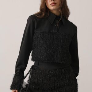 Negro Glam Elegante Bodycon Conjunto