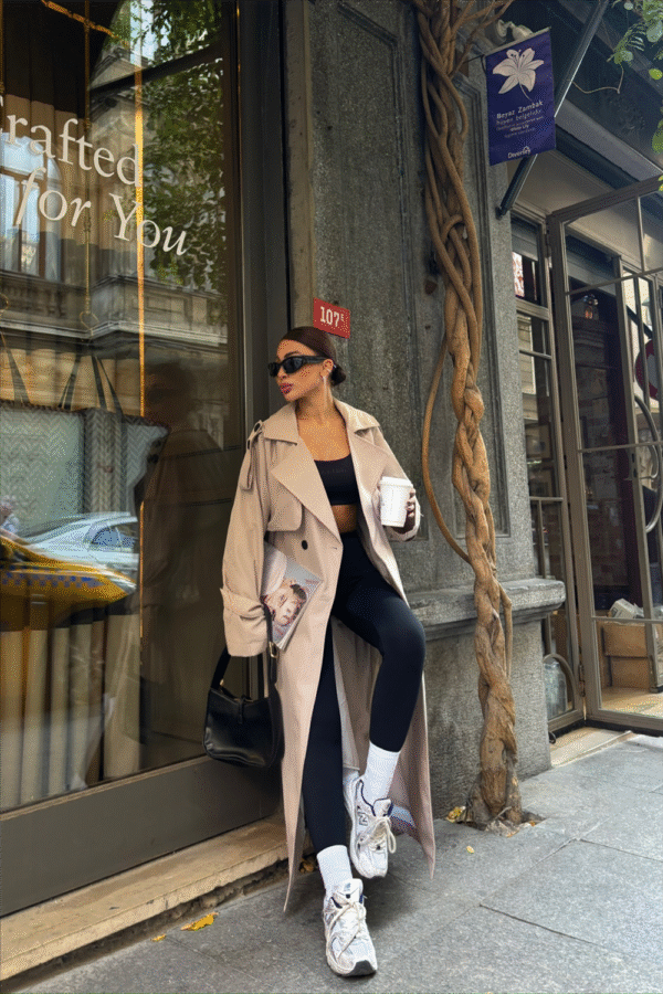 Gabardina Beige Doble Envolvente